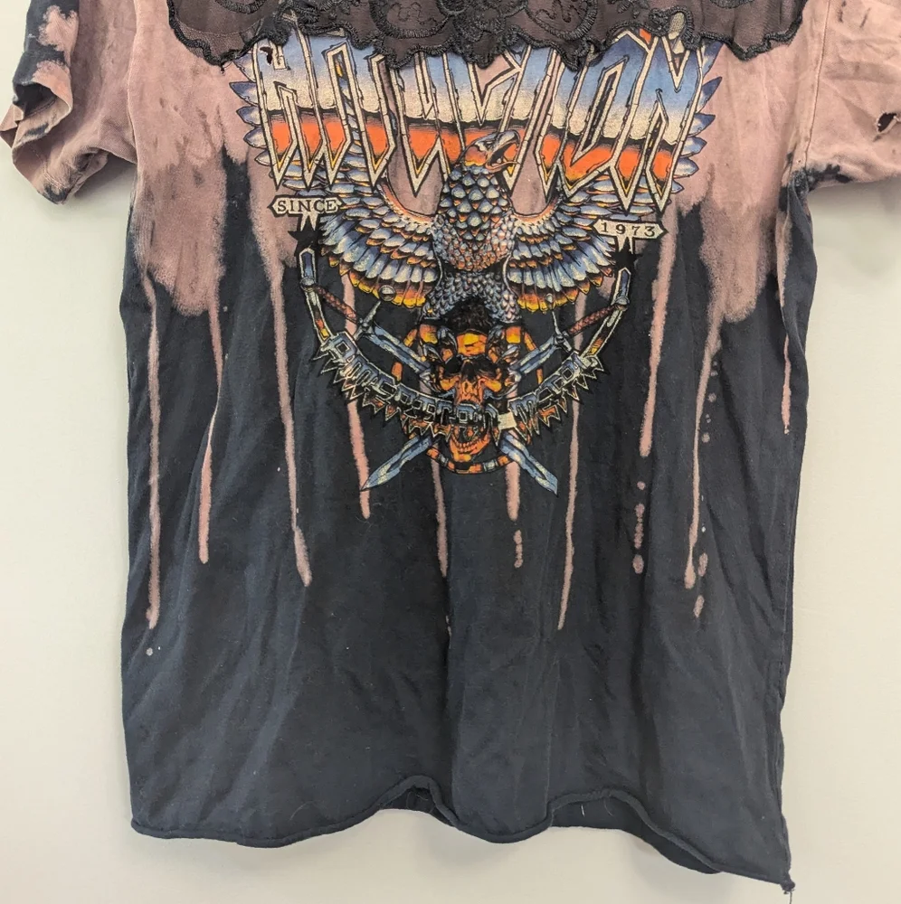 Affliction embroidered lace